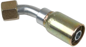 VARI-CRIMP SERIES - 3/8 INCH HOSE, WITH 11/16 X 16 THREAD SIZE, ORF FEMALE 45 ELBOW SWIVEL